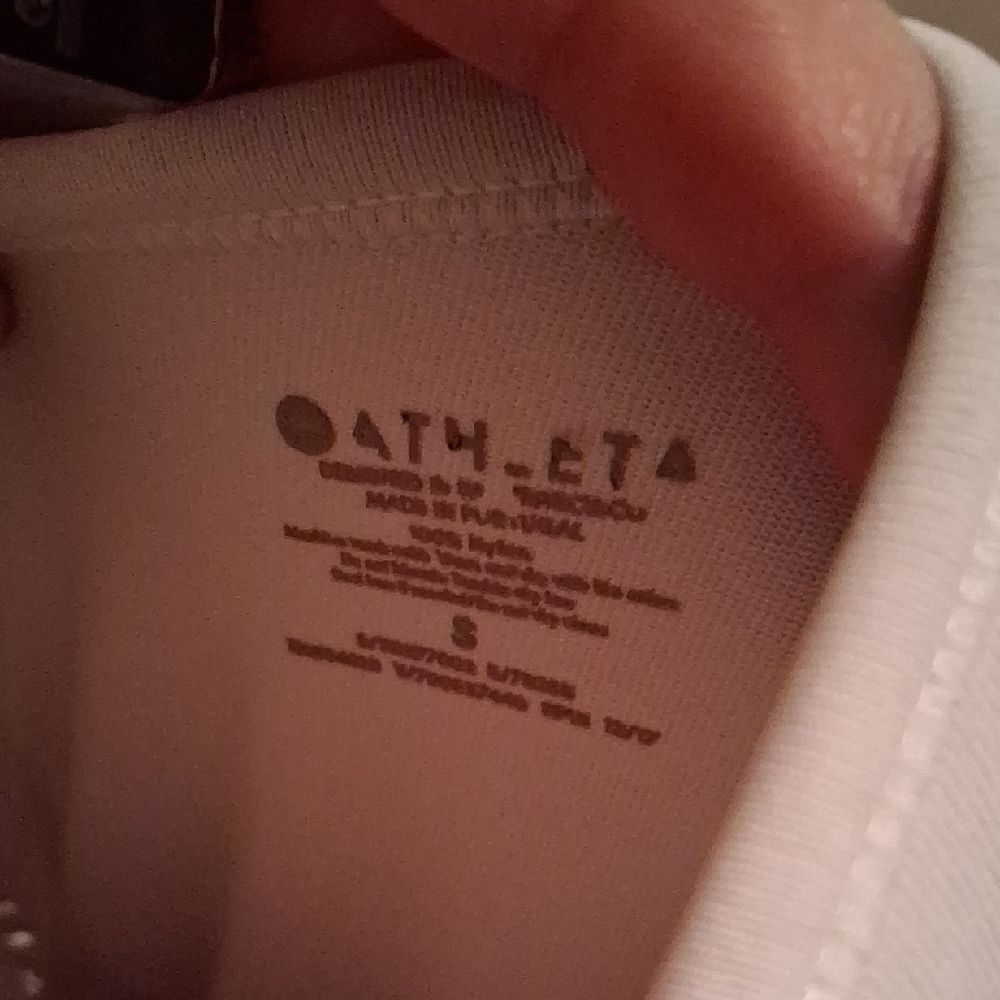 Athleta White Tank Top with Eyelet Detail Small - Picture 6 of 6